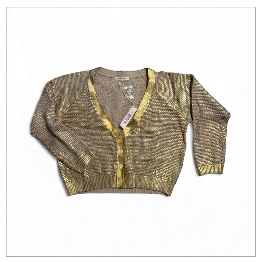 Gold Metallic Women's Sweater XL